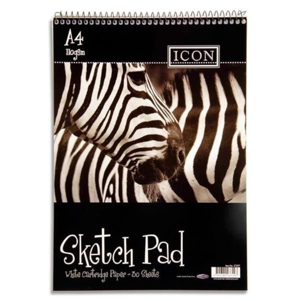image 1 of A4 110gsm 30 Sheets Spiral Sketch Pad by Icon