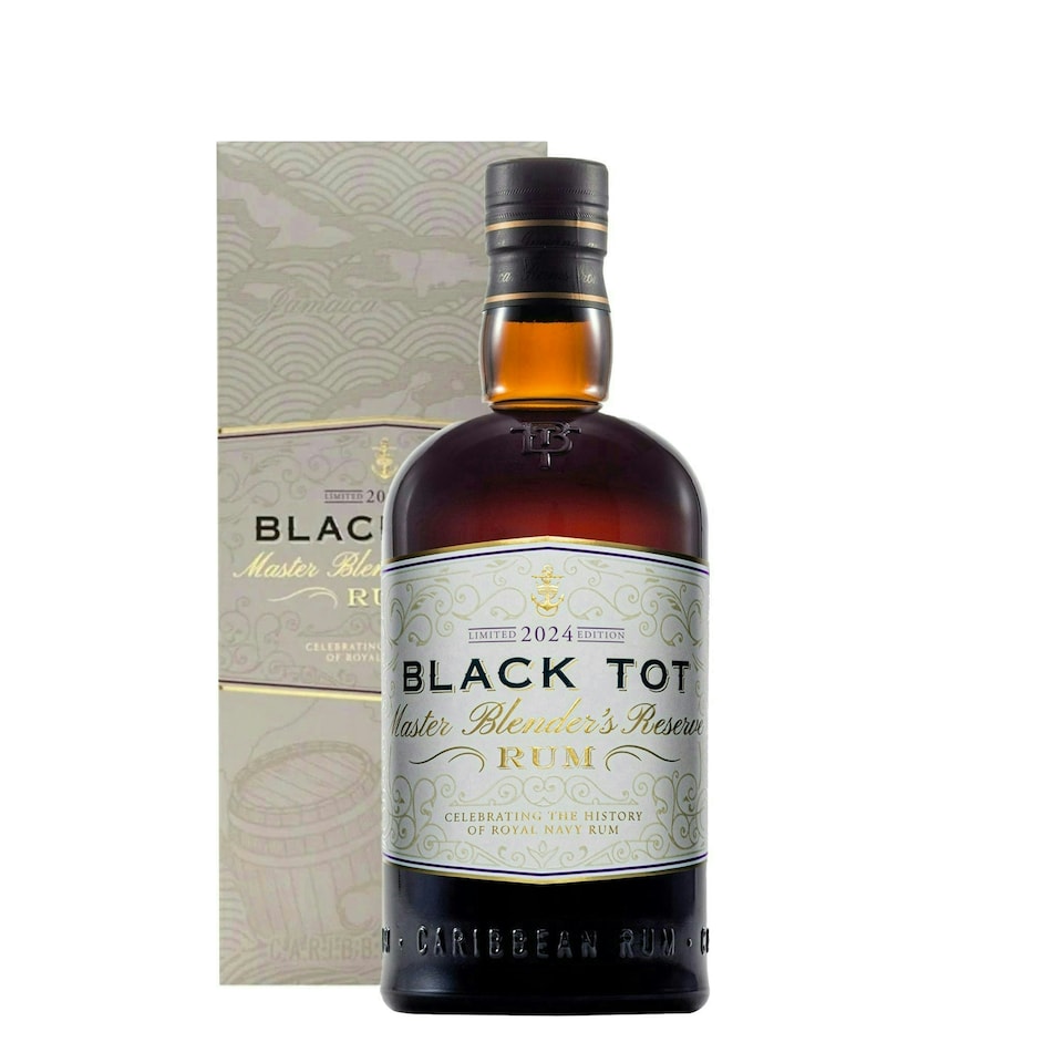 image 1 of Black Tot Master Blenders Reserve - 2024 Edition | Clear | Dark Brown | grilled pineapple, lime, chilli, coconut, dark sugar, banana, melon, guava, liquorice, dried mango, bitter chocolate | 1