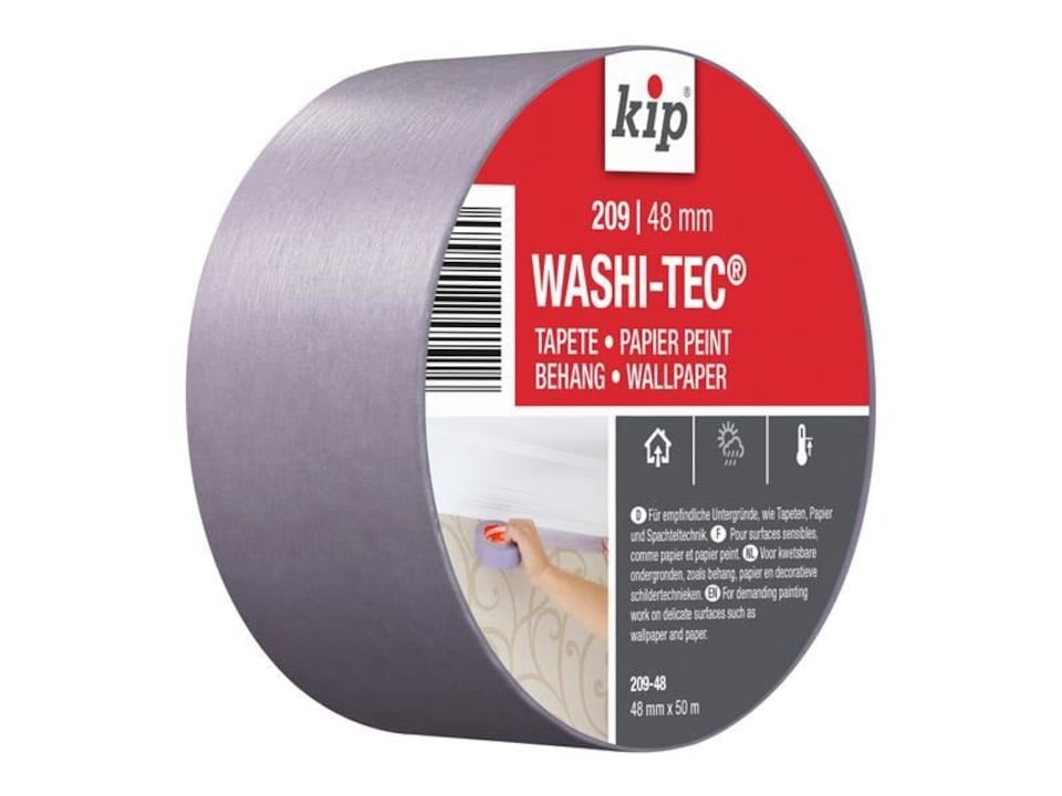 image 1 of KIP - 209 Premium Low Tack WASHI-TEC Masking Tape 48mm x 50m