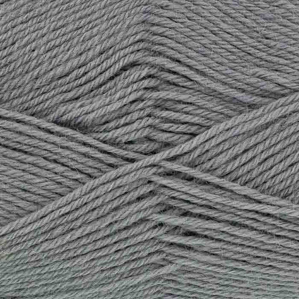 King Cole Grey Merino Blend 4 Ply Yarn (Value Pack 12 x 50g Balls) For Crochet, Knitting - 180m per ball