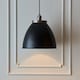 image 5 of Franklin 33cm Pendant Ceiling Lamp, Aged Pewter Plate, Matt Black Paint