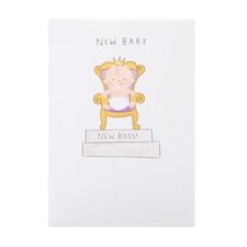 Birth Congratulations Card - New Baby, New Boss!