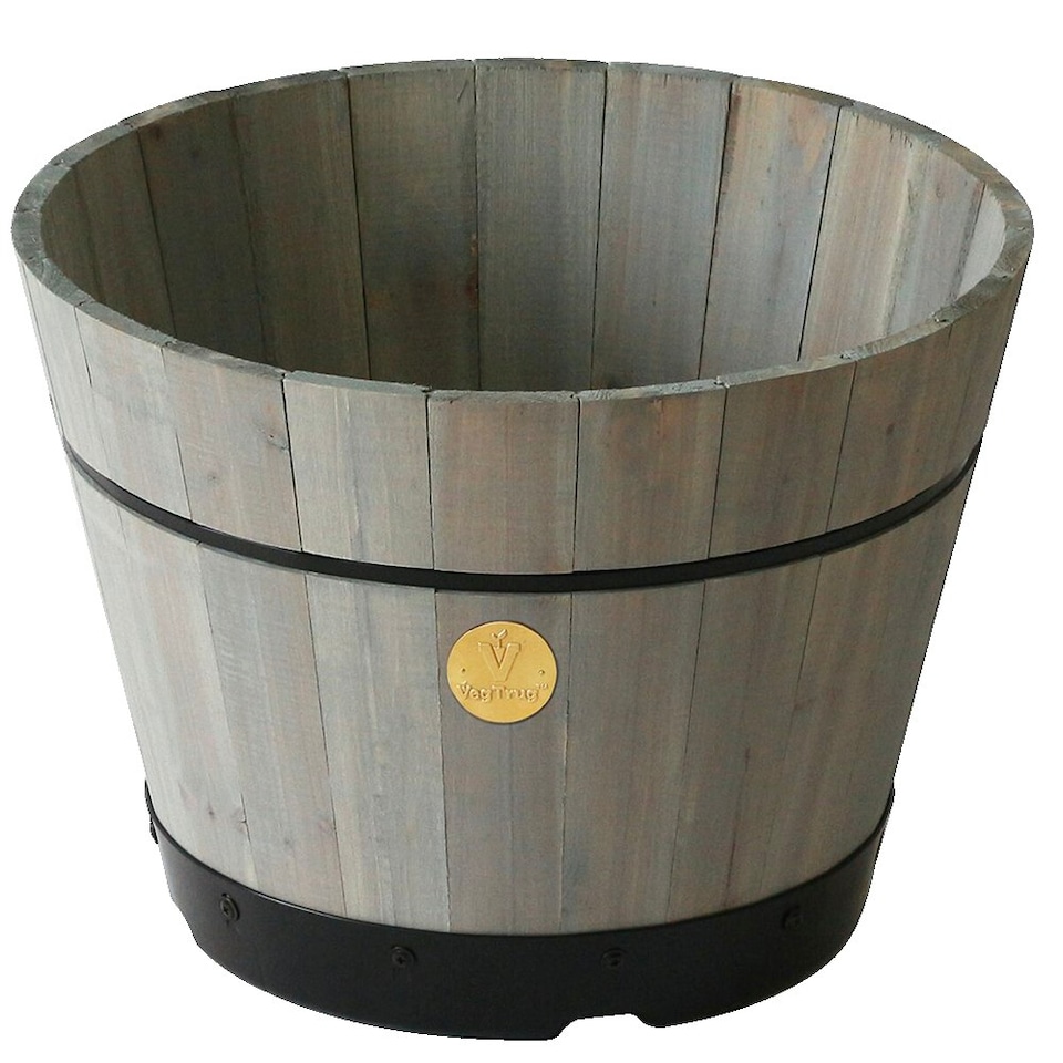 image 1 of VegTrug Medium Build a Barrel Grey Wash