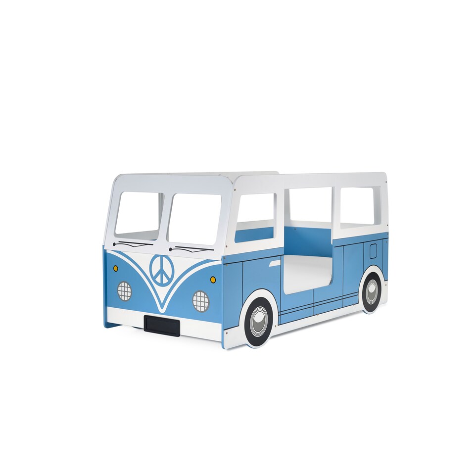 image 1 of Campervan 90cm Single Blue and White Bed