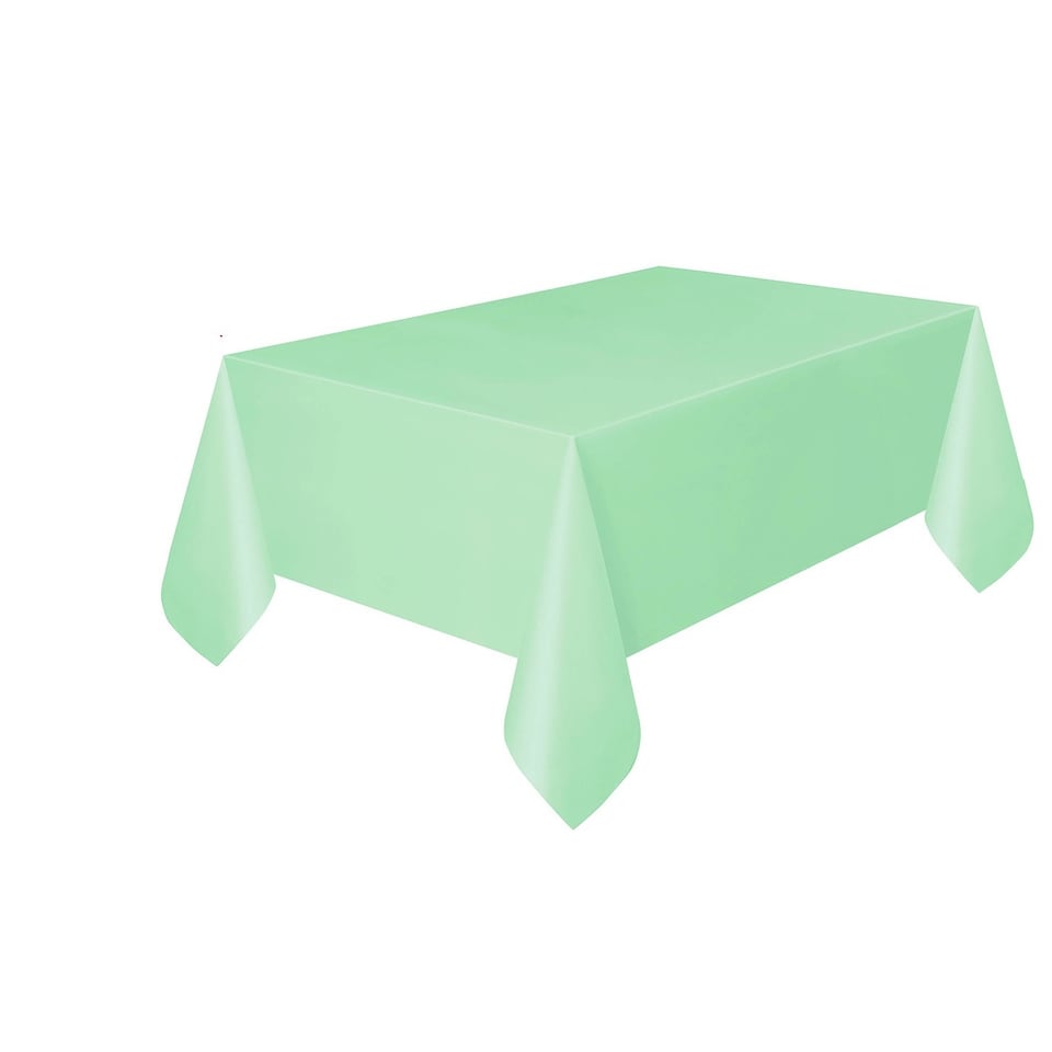 image 1 of Disposable Plastic Table Cover, Table Liner - 54" x 72"