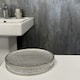 image 1 of Showerdrape Pzazz Silver Diamante Bathroom Sink Soap Dish | Silver | 1