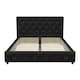 image 1 of Dakota Upholstered Bed PU Black, Double