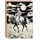 image 1 of Midnight Cowboy Black White Western Desert Birthday Card