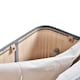 image 8 of HOMCOM 100L Wood Laundry Basket A Compartment Flip Lid Removable Lining Grey