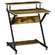 image 1 of HOMCOM Home Office Computer Desk w/ Storage, Gaming Writing Table, 70cm,Brown