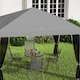 image 7 of Outsunny 3 x 3 m Pop Up Gazebo 420D Garden Tent Canopy with Removable Mesh Sidewall Netting Carry Bag for Garden Patio Outdoor Light Grey