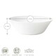 image 3 of Bormioli Rocco White Moon Glass Serving Bowl - 27cm White