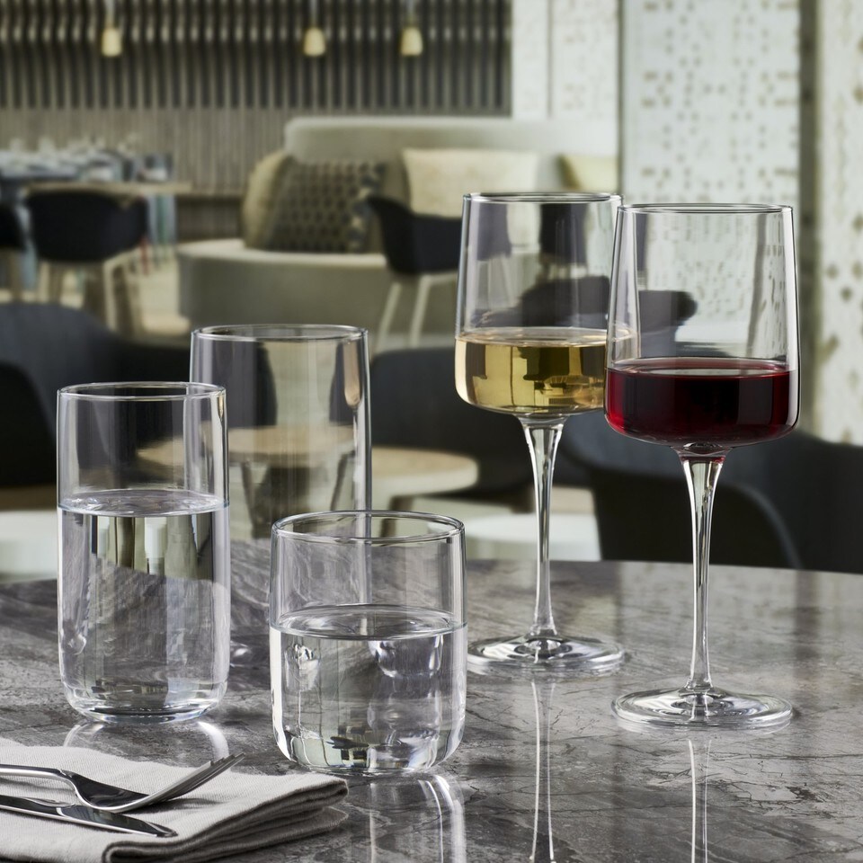 image 1 of Wine Glasses Clear Glass Goblets Stemware Barware | Clear | 12x340ml