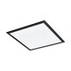 image 1 of EGLO Salobrena 1 Ultra-Slim Modern Black Square LED Ceiling Light WBS Black