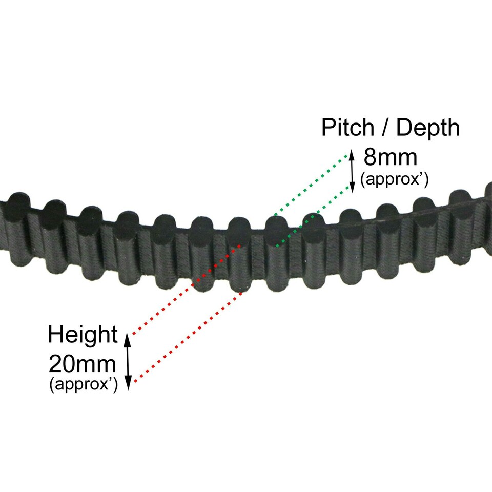 image 1 of SPARES2GO Timing Belt compatible with Honda Ride on Lawnmower Tractor