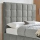 image 3 of 4ft6 Double Grey,Tall Headend Headboard Soft Fabric Boucle Upholstered Bed Frame