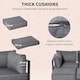 image 5 of Outsunny 6 PC Garden Daybed Aluminum Sectional Sofa Set Coffee Table Footstool