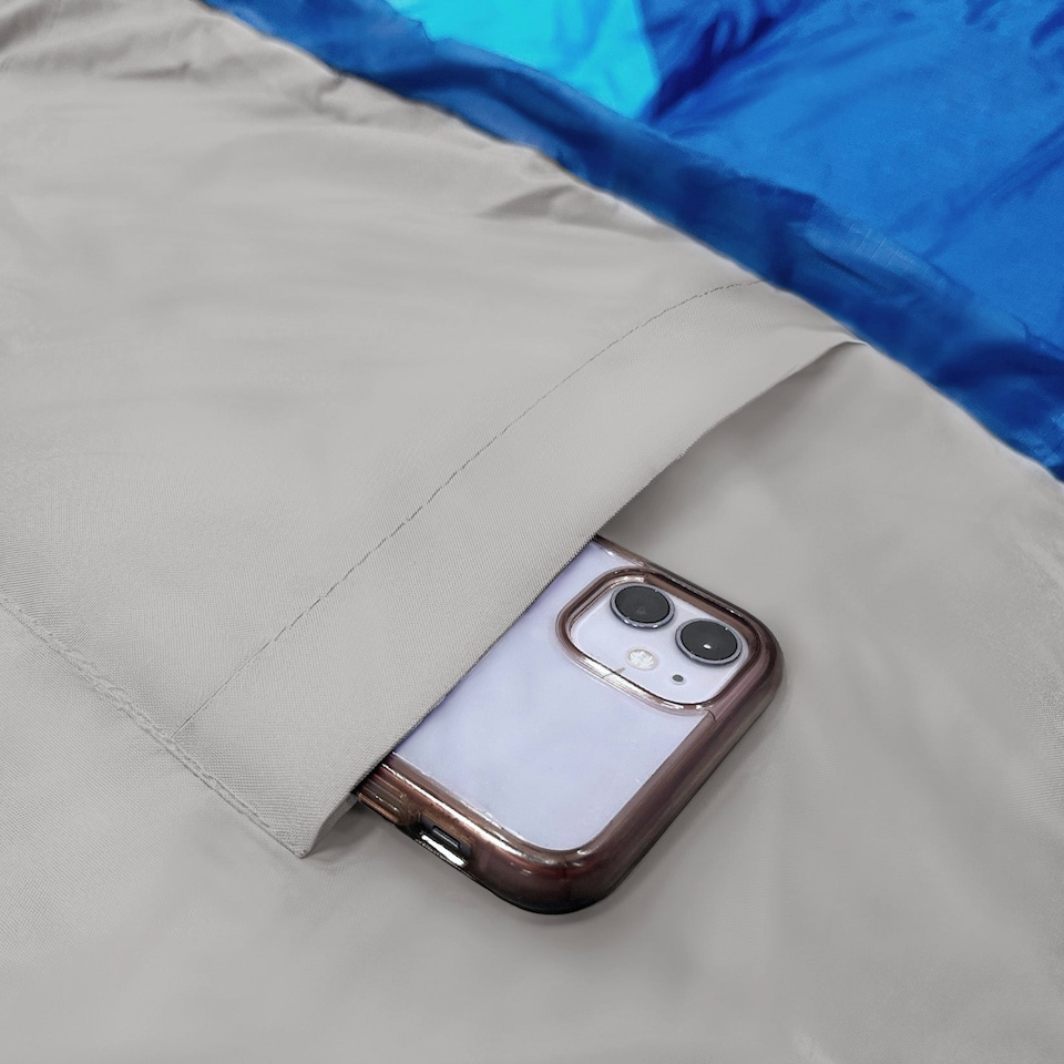 image 1 of Premium Waterproof Lightweight Sleeping Bag - Blue - 3-4 Seasons