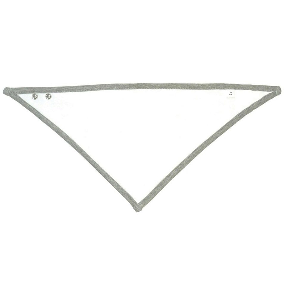 image 1 of Babybugz Reversible Bib - White/Heather Grey Melange - 0-18 months (Baby)
