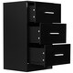 image 7 of COSTWAY NightStand 3-Drawer Chest Storage Organizer Black | Black