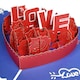 image 4 of Roses Love Heart Deign 3D Pop Up Valentine’s Day Card
