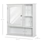 image 7 of kleankin Wall Mounted Bathroom Mirror Glass Storage Cabinet Cupboard with Shelf