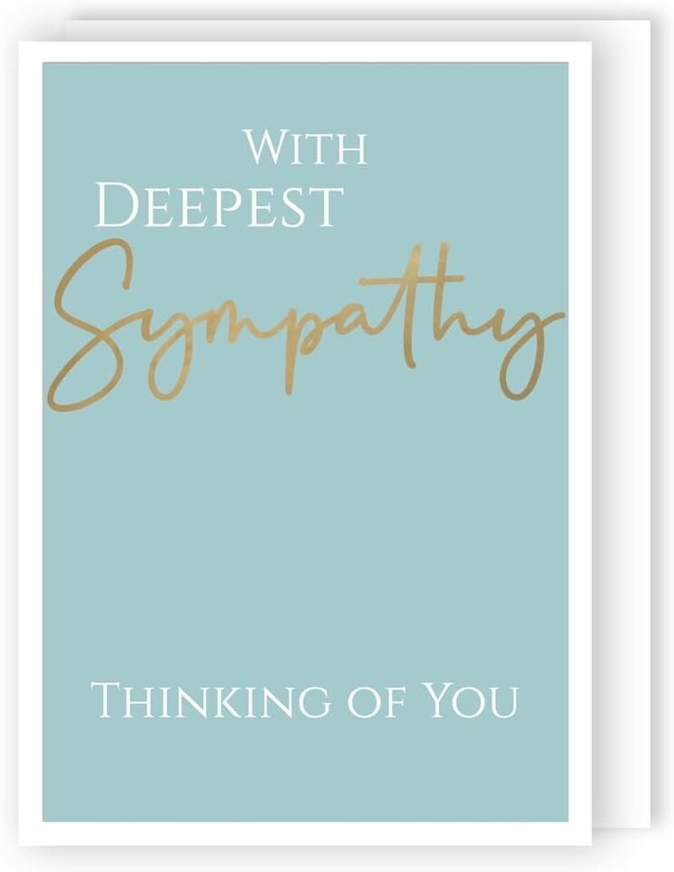 image 1 of With Deepest Sympathy Thinking Of You Simple Sympathy Card