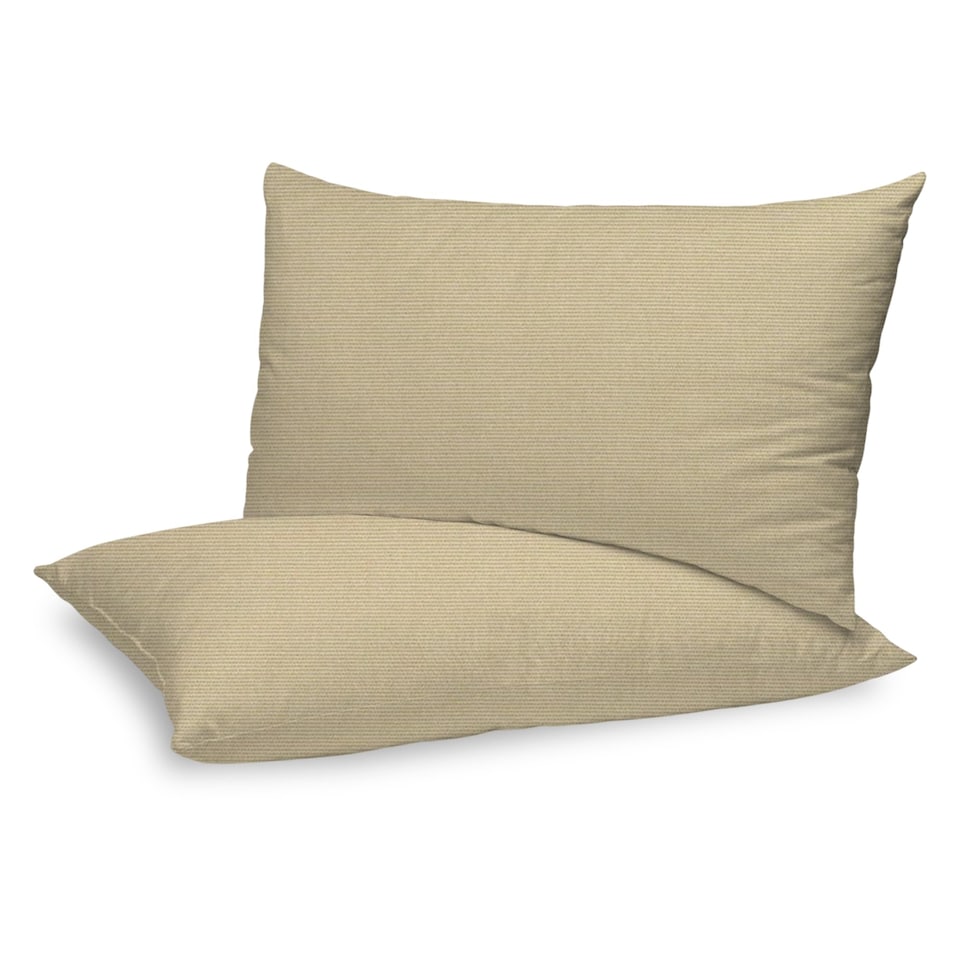 image 1 of Covers&All Sunbrella Lumbar Pillows Set of 2, Rectangle 12 in x 18 in, Canvas Antique Beige