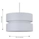 image 6 of Pair of White Layered Easy Fit Light Shades | White | Large | 2