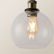 image 5 of ValueLights Sheridan Glass Clear Globe Ceiling Light Pendant & Bulb | Clear