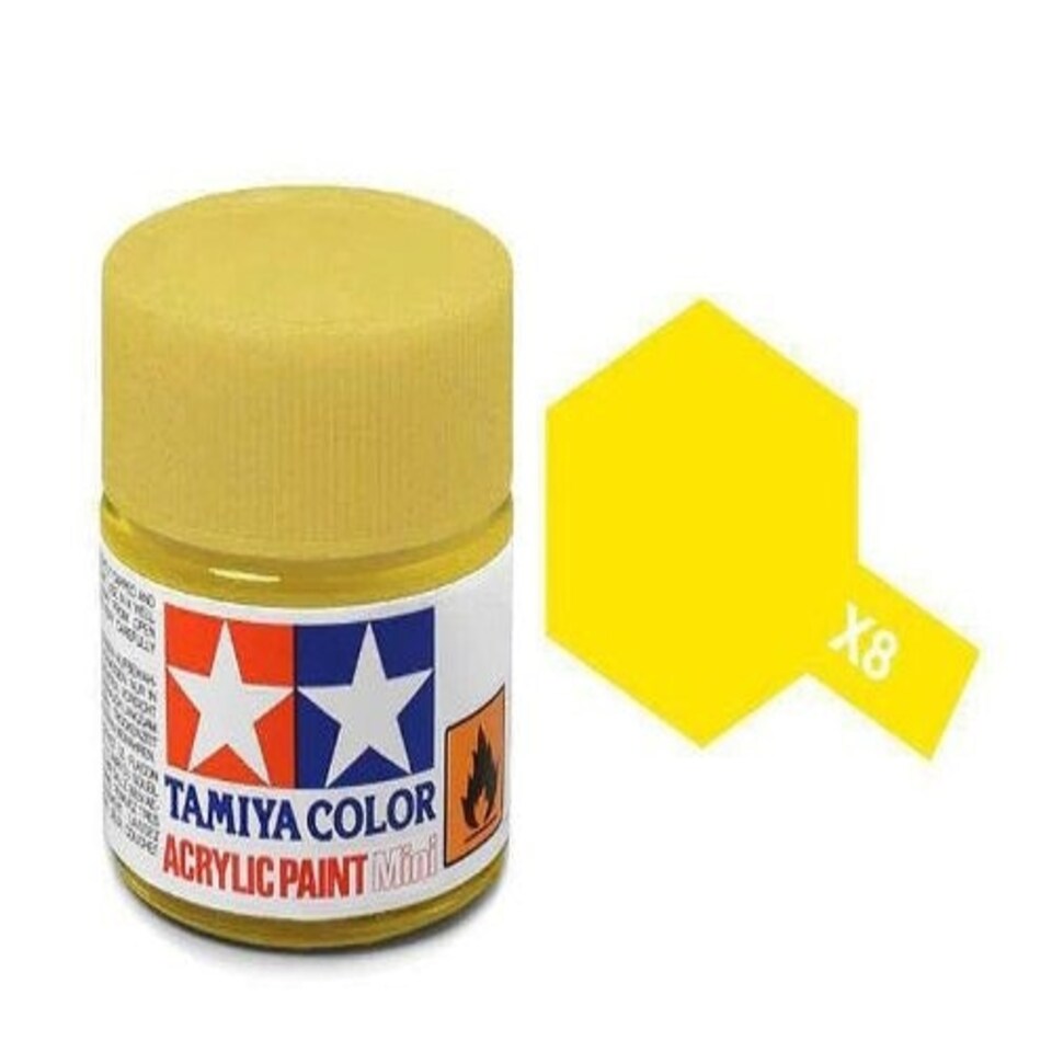 image 1 of Tamiya 81508 Acrylic Mini X-8 Lemon Yellow