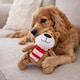 image 3 of Plush Lion With Scarf Dog Toy Squeaker Crinkle Effect Soft Interactive Play Fetch