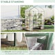 image 5 of Outsunny Walk In Greenhouse Garden Clear PVC Frame Shelves Reinforced Plant Grow