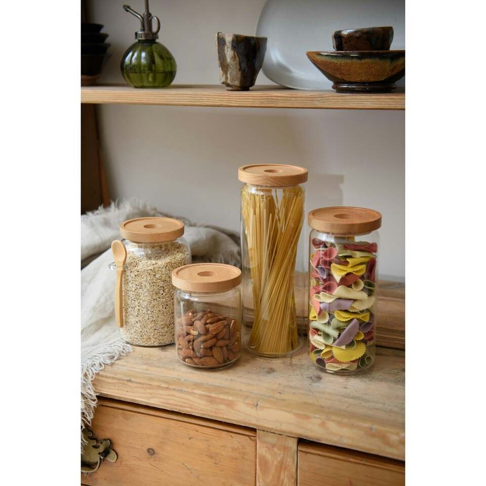 image 1 of KitchenCraft Storage Jar Clear Glass 1.3L