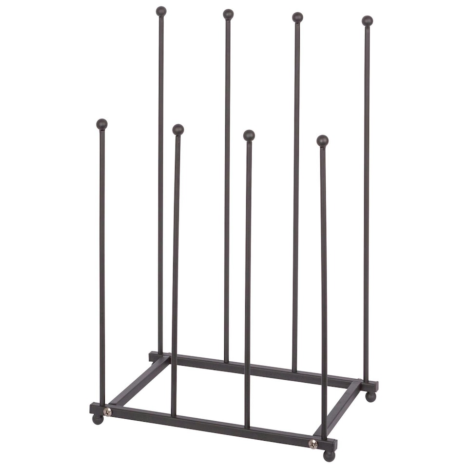 image 1 of Hammer and Tongs Steel Wellington Boot Rack - 4 Pair - Black Black