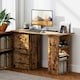 image 6 of HOMCOM 120cm Computer Desk, Study Table with 3 Shelf & Drawers, Rustic Brown | Brown | Rustic | 120W x 49D x 72H cm