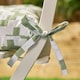 image 4 of OHS 2 x Geometric Waterproof Outdoor Garden Patio Deck Chair Tie Soft Comfy Cushion Filled Seat Pads Green | Sage | 40 x 40cm