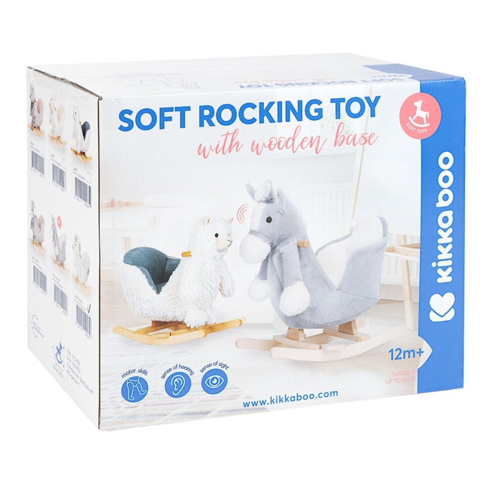 image 1 of Kikka Boo Rocking Toy With Seat and Sound Grey Horse
