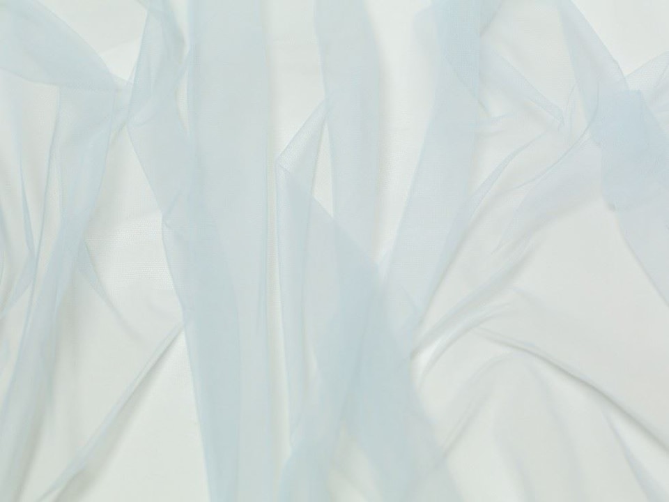 Minerva Core Range Blue Dolce Vita Soft Italian Tulle Fabric for Bridal, Dressmaking, 150cm / 59" Wide - per metre