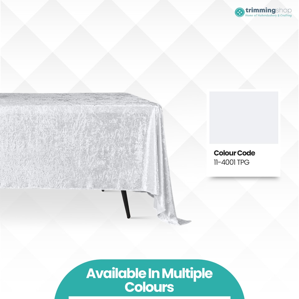 image 1 of Rectangle Crushed Velvet Table Cloth, Washable Table Cover - 70" x 144"