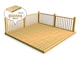 image 1 of eDecks Discount Decking Kit, Treated Timber, 2.4 x 2.4m - Square Handrails