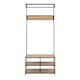 image 2 of Seaford Clothes Rack with 3 Shelves in Black and Oak