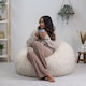 image 2 of Kingston Classic Faux Fur Bean Bag Chair Natural | Cream | Natural | 1