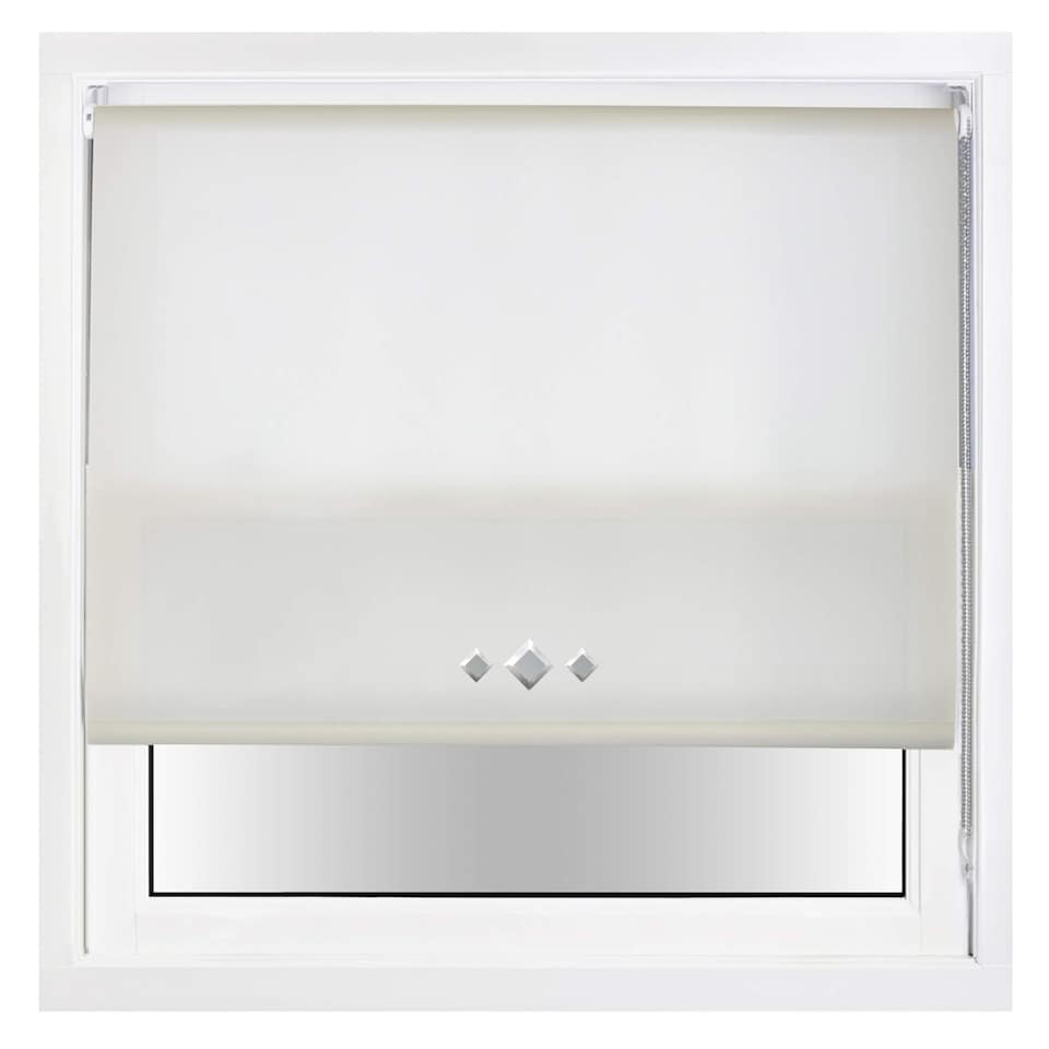 image 1 of FURNISHED Daylight Trimmable Roller Blinds with Triple Diamond Eyelets and Metal Fittings | Cream | Cream | (W) 240cm x (L) 165cm