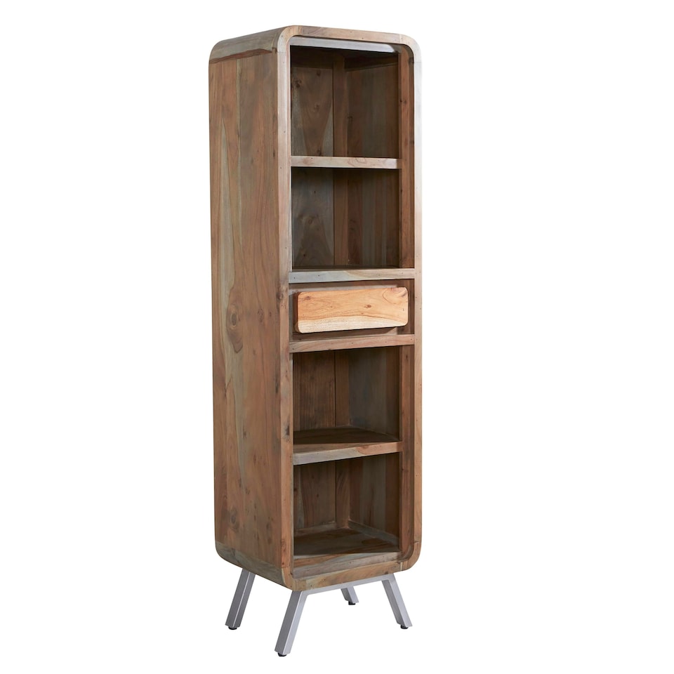 image 1 of Aspect Narrow Bookcase | Brown | Brown