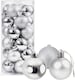 image 7 of 30mm/12Pcs Christmas Baubles Shatterproof Silver,Tree Decorations