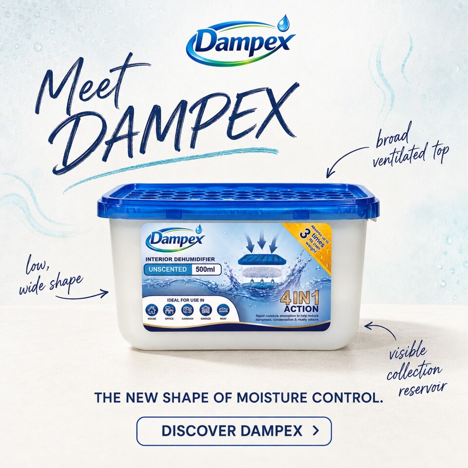 image 1 of Dampex Dehumidifier Moisture Absorber 500ml Tub 10 Pack - Unscented