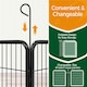 image 4 of Yaheetech 2-Panel Metal Dog Playpen, 65 × 80 cm Black