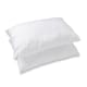 image 4 of Satin Stripe Pillow Pair Soft Microfibre Cover Hollowfibre Filling Non Allergenic | White