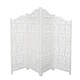 image 1 of 4 Panel Heavy Duty Carved  Screen Wooden Gamla Design Room Divider White 200 x 180 cm | White | White | 200 x 180 cm